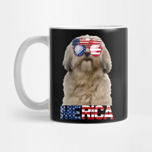 Merica Shih Tzu Dog American Flag 4Th Of July Mug